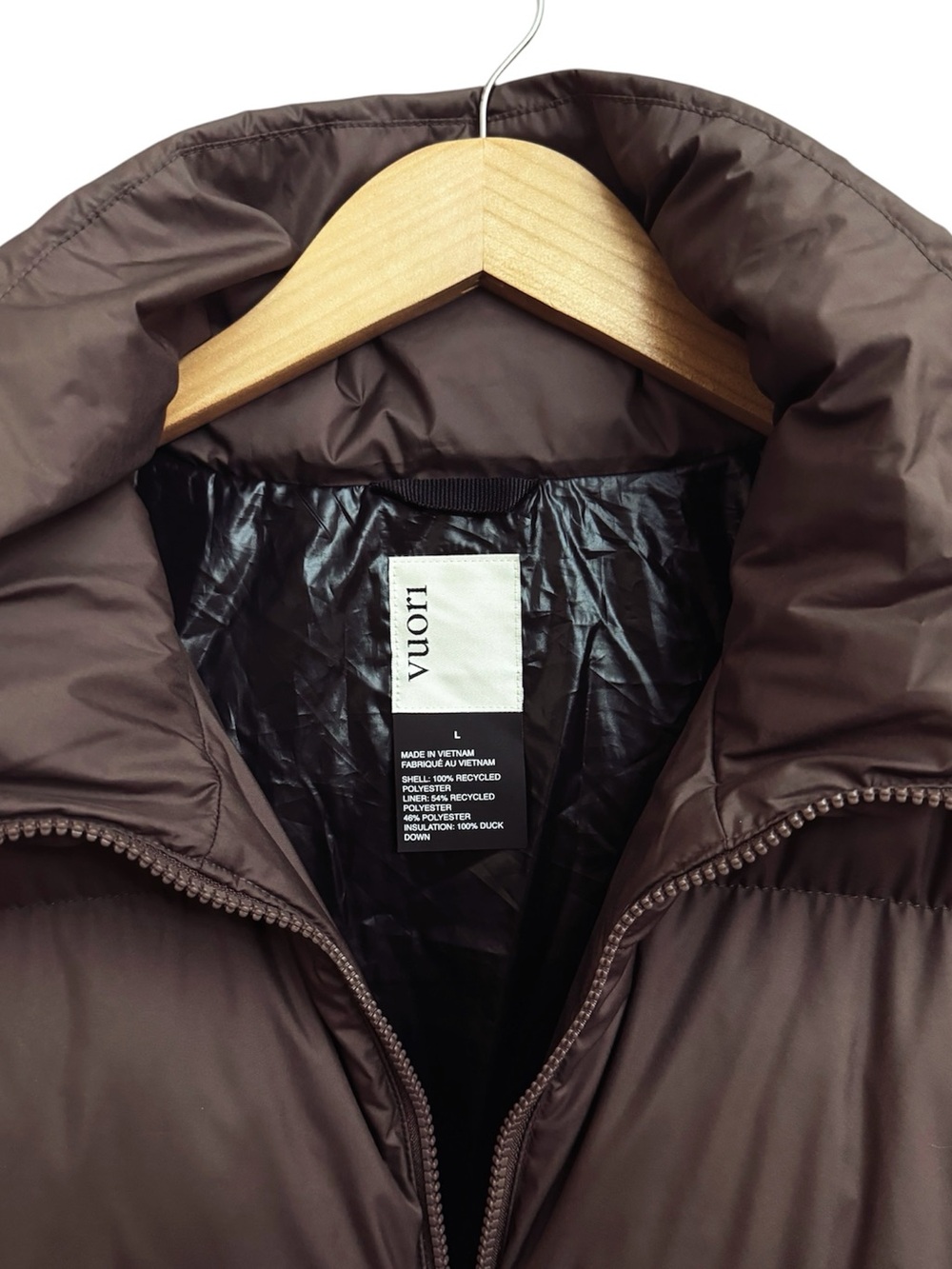 Vuori Hillside Down Puffer Jacket Brown - Picture 5 of 9